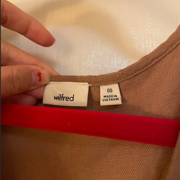 Aritzia Wilfred Brax Linen Wrap Jumpsuit - Nutmeg color - Picture 7 of 8